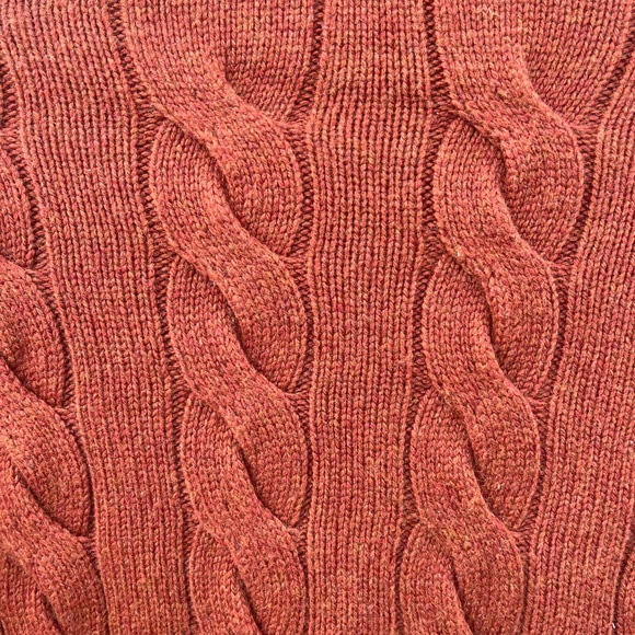 Talbots Rust Cable Knit Cardigan - Picture 7 of 11